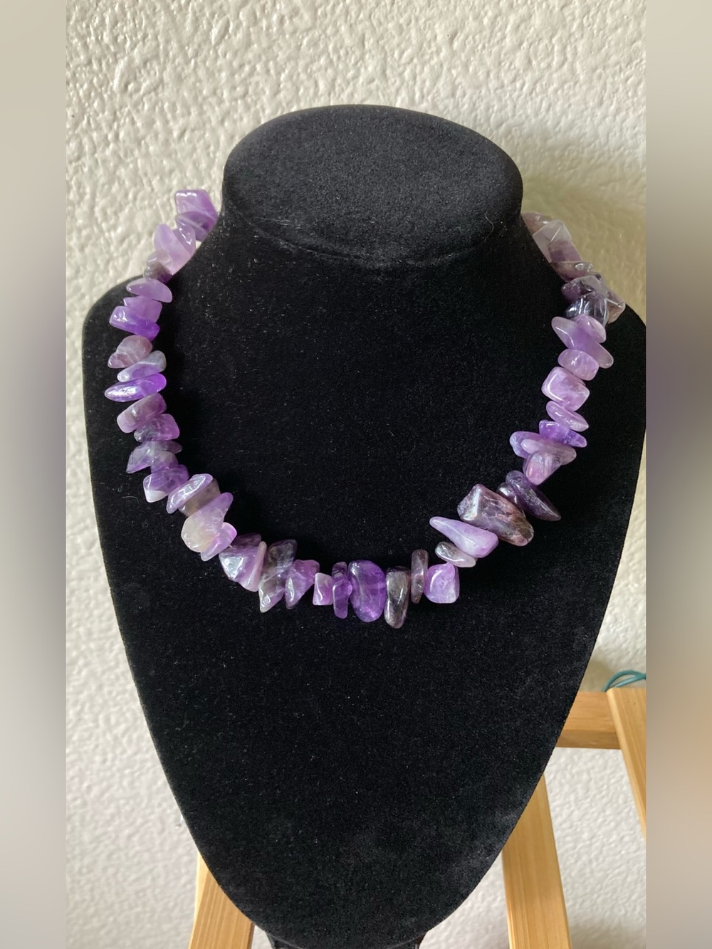 Handmade Purple Amethyst Chip Necklace